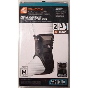 Shock Doctor Ankle Stabilizer w/ Support Stays Speed-Lace Left & Right M 8.5-9"